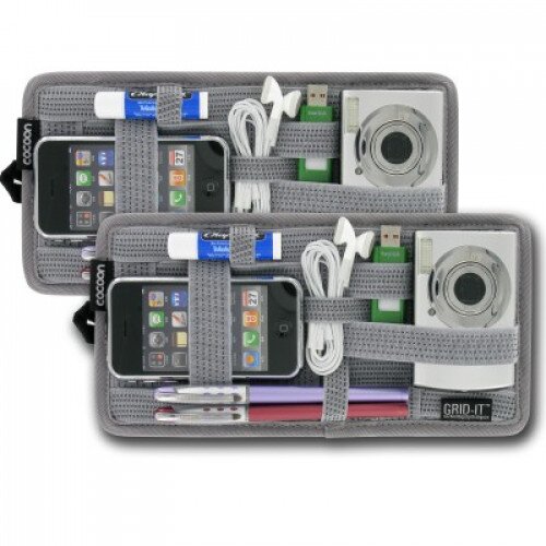 Cocoon Grid-It! Organizer Bundle Contains 2 Small Grids - High-Rise Gray