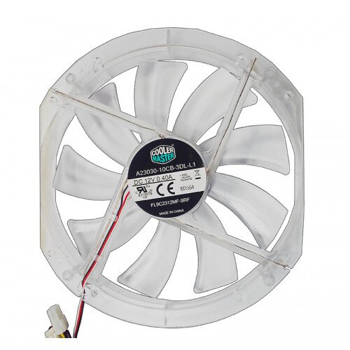 Cooler Master 230mm Red LED Transparent Fan