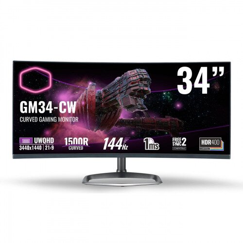 Cooler Master 34” GM34-CW Curved Gaming Monitor