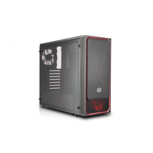 Cooler Master MasterBox E500L (Side Window Panel Version) Mid Tower Computer Case - Red