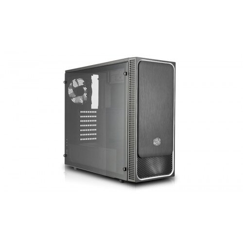 Cooler Master MasterBox E500L (Side Window Panel Version) Mid Tower Computer Case - Silver
