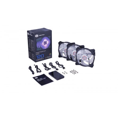 Cooler Master MasterFan Pro 120 Air Pressure RGB 3 in 1 with RGB LED Controller