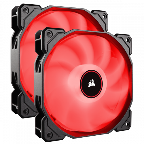 Corsair Air Series AF120 LED (2018) Case Fan - Red - Twin Pack - 140mm x 25mm