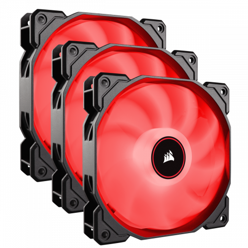 Corsair Air Series AF120 LED (2018) Case Fan - Red - Triple Pack - 120mm x 25mm