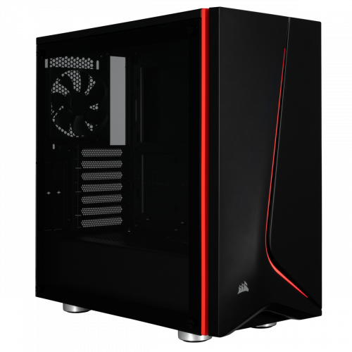 Corsair Carbide Spec-06 Tempered Glass Mid Tower Computer Case - Black