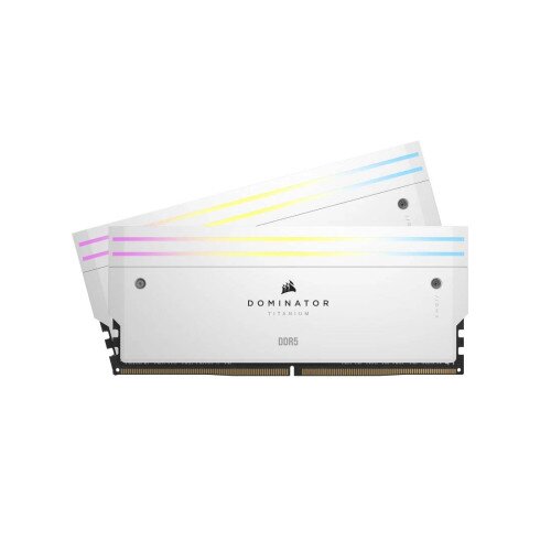 Corsair DOMINATOR TITANIUM RGB 32GB (2x16GB) DDR5 DRAM Up To 7000MT/s CL34 Intel XMP Memory Kit - White