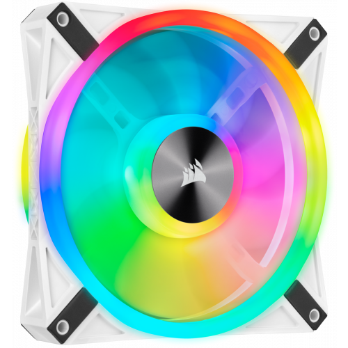 Corsair iCUE QL120 RGB PWM Case Fan - White - Single Pack - 140mm x 25mm - 2