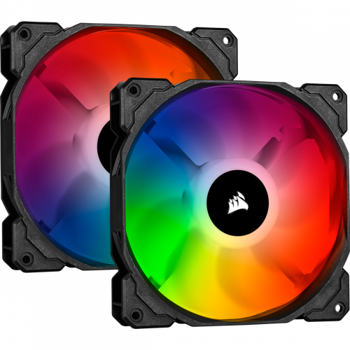 Corsair iCUE SP140 RGB PRO Performance Case Fan - Twin Pack with Lighting Node CORE - 140mm x 25mm