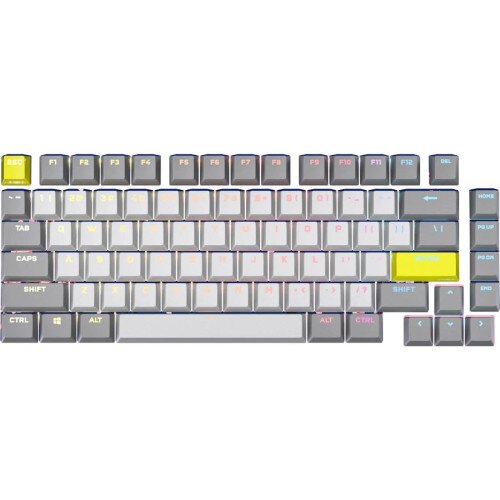 Corsair PBT Double-Shot PRO Keycap Mod Kit - NA Layout - Silver Sun