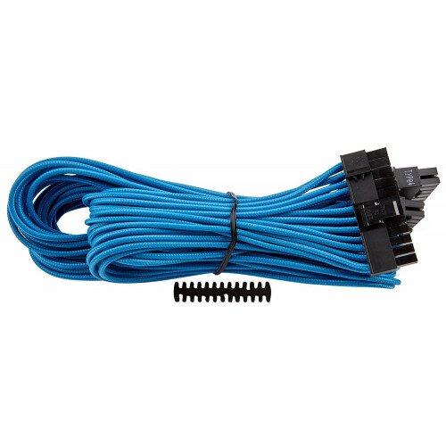 Corsair Premium Individually Sleeved ATX 24-Pin Cable, Type 4 (Generation 3) - Blue