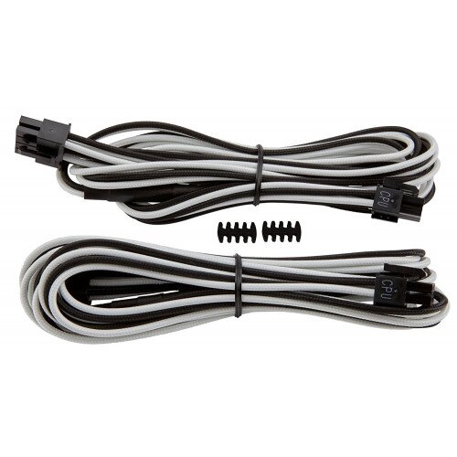 Corsair Premium Individually Sleeved EPS12V/ATX12V Cables, Type 4 (Generation 3) - White/Black