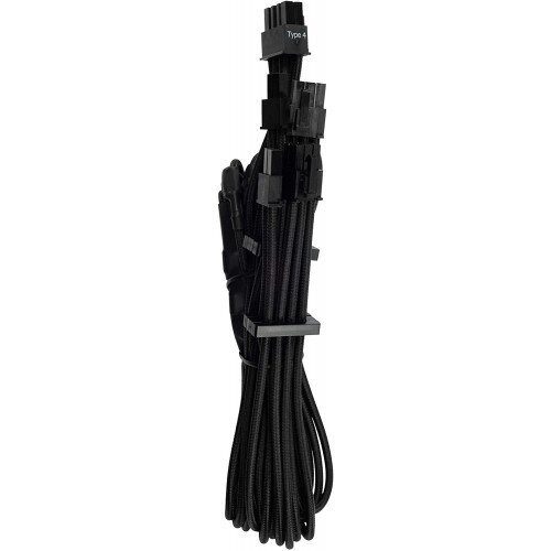 Corsair Premium Individually Sleeved PCIe Cables (Dual Connector) Type 4 Gen 4 - Black