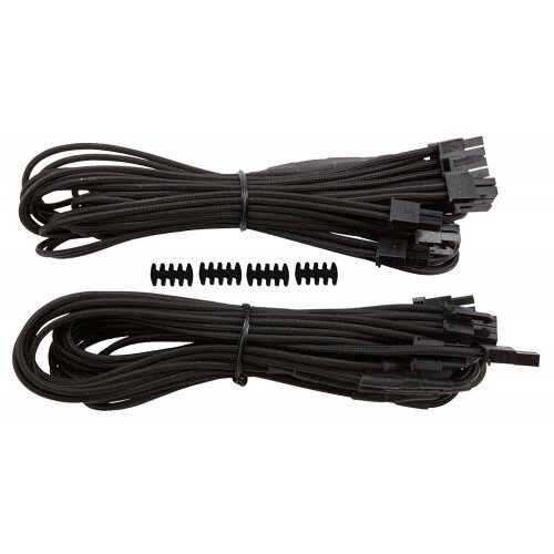 Corsair Premium Individually Sleeved PCIe Cables with Dual Connectors, Type 4 (Generation 3)