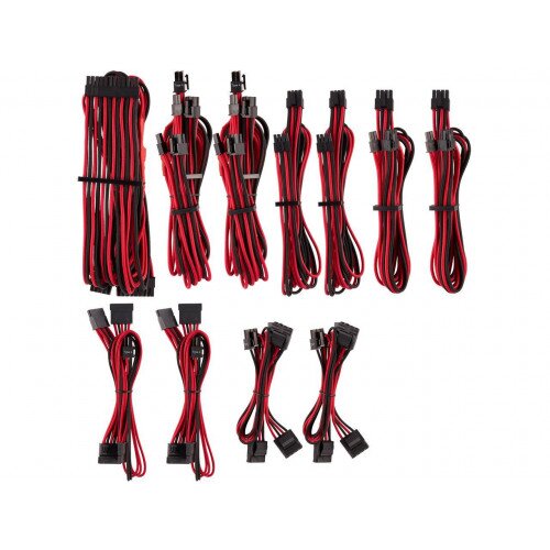 Corsair Premium Individually Sleeved PSU Cables Pro Kit Type 4 Gen 4 - Red/Black