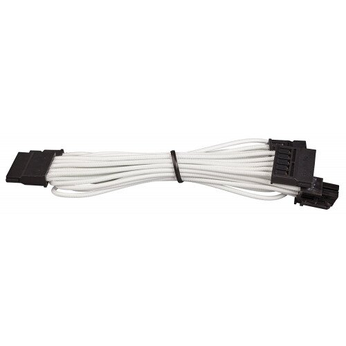 Corsair Premium Individually Sleeved SATA Cable, Type 4 (Generation 3) - White