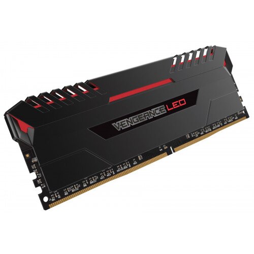 Corsair Vengeance LED - 32GB (2 x 16GB) DDR4 DRAM - 2666MHz C16 Memory Kit - Red LED
