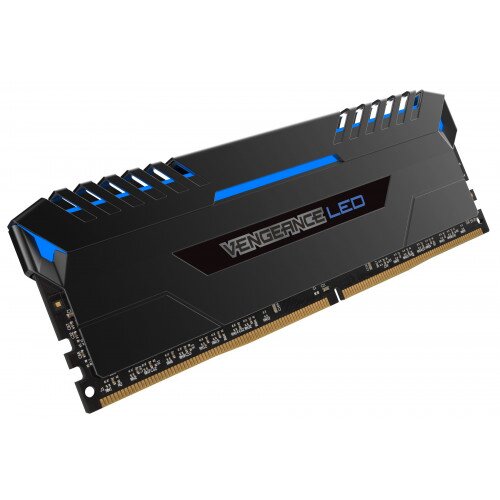 Corsair Vengeance LED - 64GB (4 x 16GB) DDR4 DRAM - 2666MHz C16 Memory Kit - Blue LED