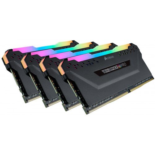 Corsair VENGEANCE RGB PRO DDR4 DRAM Memory Kit - Black - 128GB Kit (4 x 32GB) - 3000MHz C16