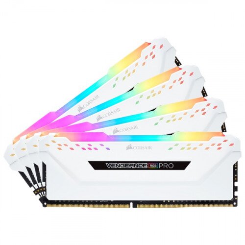 Corsair VENGEANCE RGB PRO DDR4 DRAM Memory Kit - White - 32GB Kit (4 x 8GB) - 3000MHz CL15