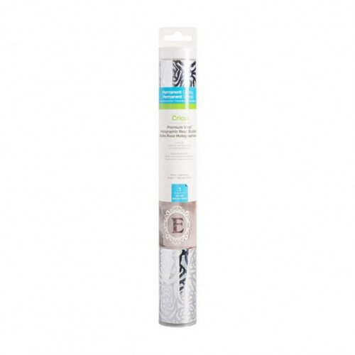 Cricut Premium Vinyl Holographic Rose Bubbles Permanent - Silver / Light Grey