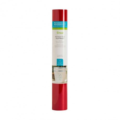 Cricut Premium Vinyl Pearl Metallic Permanent - Tomato Red