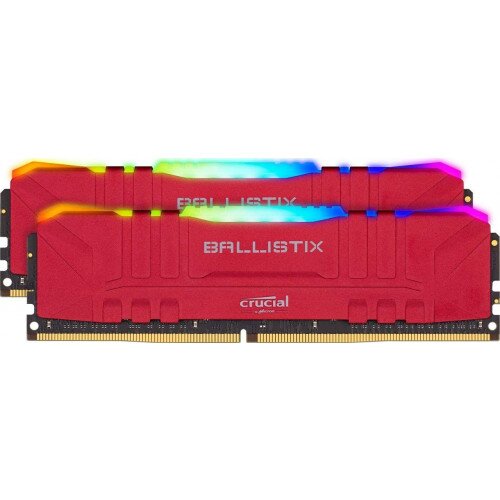 Crucial Ballistix RGB 16GB Kit (2 x 8GB) DDR4-3200 Desktop Gaming Memory - Red