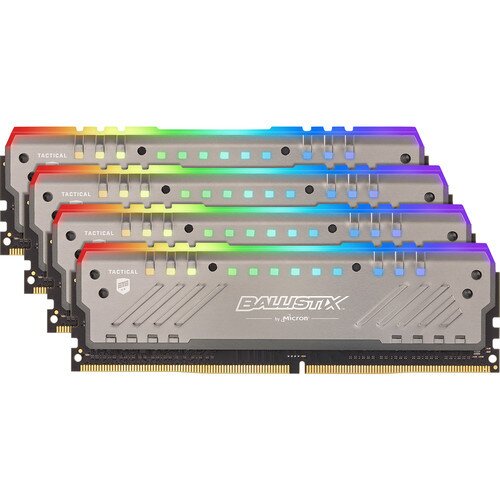 Crucial Ballistix Tactical Tracer RGB DDR4 2666 UDIMM Gaming Memory - 32GB Kit (4 x 8GB)