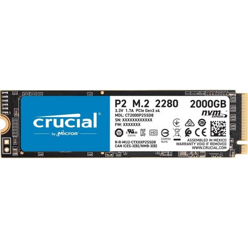 Crucial P2 NVMe PCIe M.2 Internal SSD - 2TB