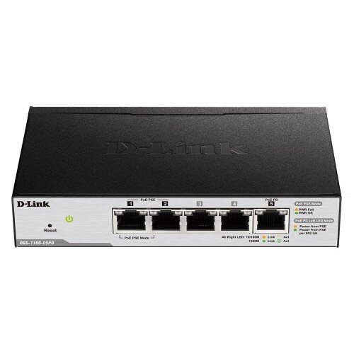 D-Link 5-Port Gigabit PoE Smart Managed Switch and PoE Extender