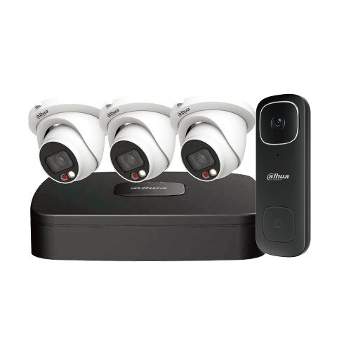 Dahua Four-Channel Basic Night Color (VU-MORE Color) Video Doorbell Security System