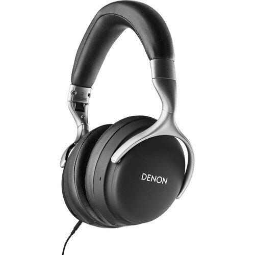 Denon AH-GC25NC Premium Wired Noise-Cancelling Over-Ear Headphones - Black