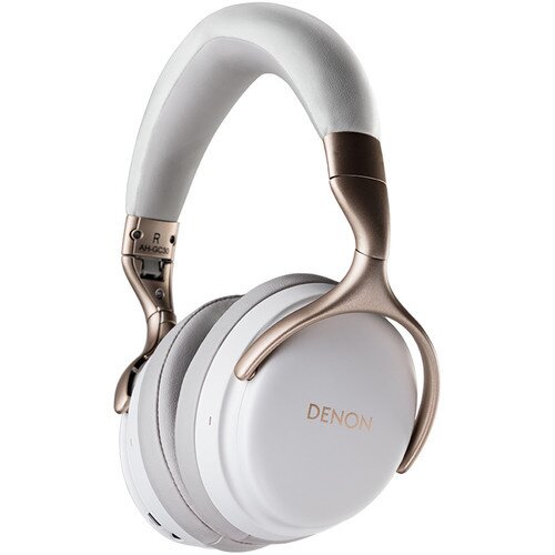 Denon AH-GC30 Premium Wireless Noise Cancellation Over-Ear Headphones - White