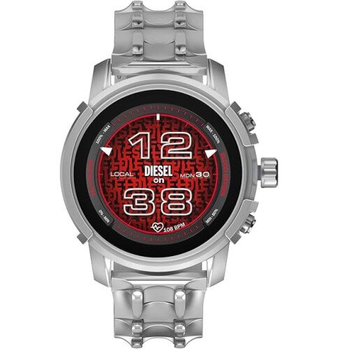Diesel Men's Griffed Gen 6 Stainless Steel Smartwatch - Silver