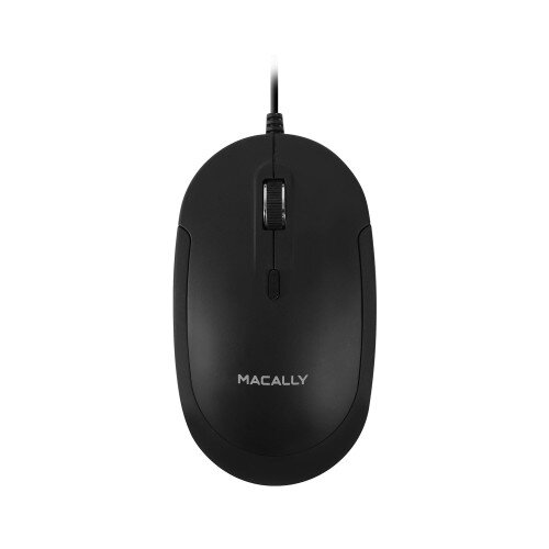 Macally USB Optical Quiet Click Mouse for Mac/PC - Black