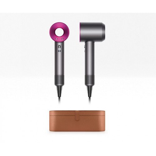 Dyson Supersonic Hair Dryer Iron/Fuchsia With Leather Case