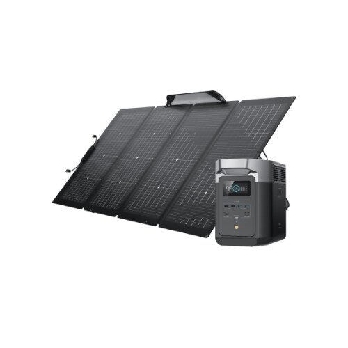EcoFlow Delta 2 Solar Generator with (PV220W) Bifacial Portable Solar Panel