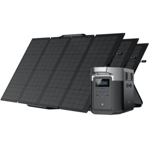 EcoFlow Delta Max Solar Generator with 3 160W Portable Solar Panel