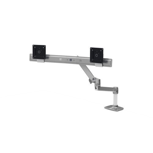 Ergotron LX Desk Mount Dual Monitor Arm - Polished Aluminum