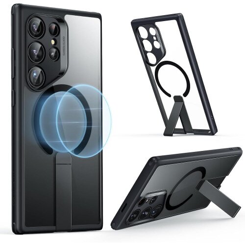 ESR Boost Flickstand Case (HaloLock) for Galaxy S24 Ultra - Clear Black