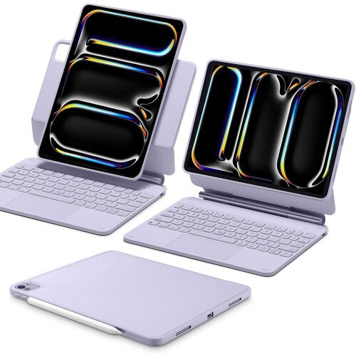 ESR Rebound Magnetic Keyboard Case 360 - iPad Pro 11” (2024) - US Layout - Purple
