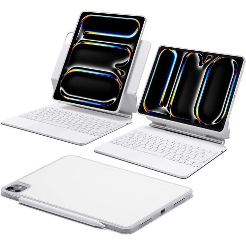 ESR Rebound Magnetic Keyboard Case 360 - iPad Pro 11” (2024) - UK Layout - White