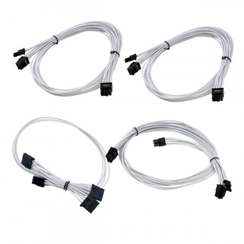 EVGA 1600W G2/P2/T2 Additional Power Supply Cable Set (Individually Sleeved) - White