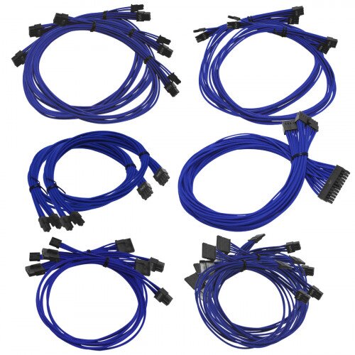 EVGA G2/G3/GP/P2/T2 Power Supply Cable Set (Individually Sleeved) - Blue