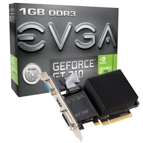 EVGA GeForce GT 710 1GB (Dual Slot, Passive) Graphics Card