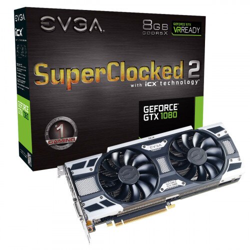 EVGA GeForce GTX 1080 SC2 Gaming, 8GB GDDR5X, iCX - 9 Thermal Sensors & LED G/P/M Graphics Card