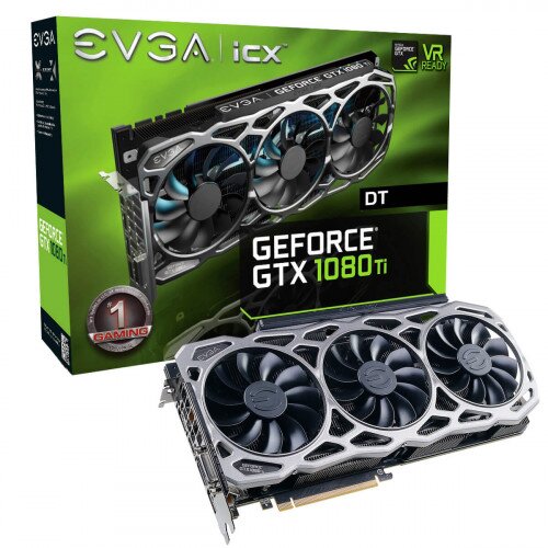 EVGA GeForce GTX 1080 Ti FTW3 DT Gaming, 11GB GDDR5X, iCX Technology - 9 Thermal Sensors & RGB LED G/P/M Graphics Card