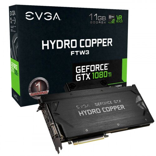 EVGA GeForce GTX 1080 TI FTW3 iCX Hydro Copper Gaming, 11GB GDDR5X, Hydro Copper Waterblock & RGB LED, iCX Technology - 9 Thermal Sensors Graphics Card