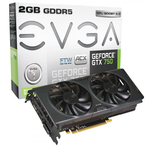 EVGA GeForce GTX 750 2GB FTW w/ EVGA ACX Cooling Graphics Card