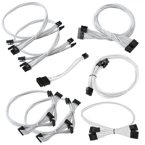 EVGA GS (550/650) Power Supply Cable Set (Individually Sleeved) - White