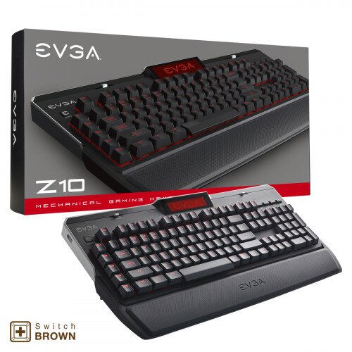 EVGA Z10 Gaming Keyboard Red Backlit LED